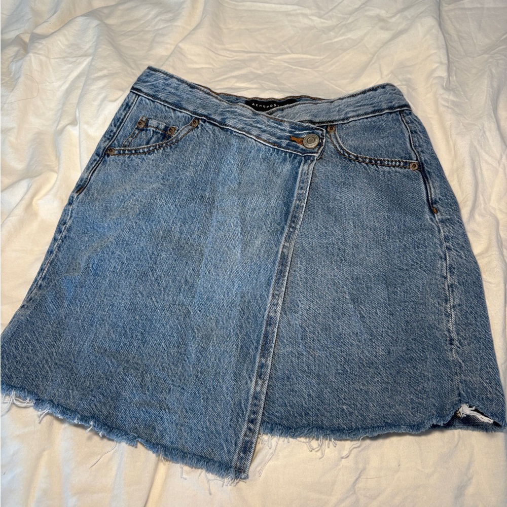 Aeropostale Blue Denim Mini Skirt